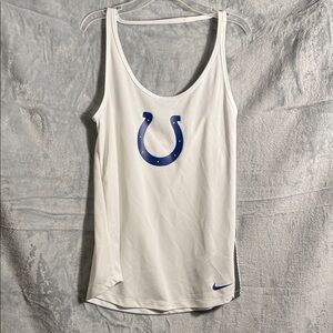 Nike‎ Women's White Tank Top with Blue Graphic NFL Indianapolis colts size M